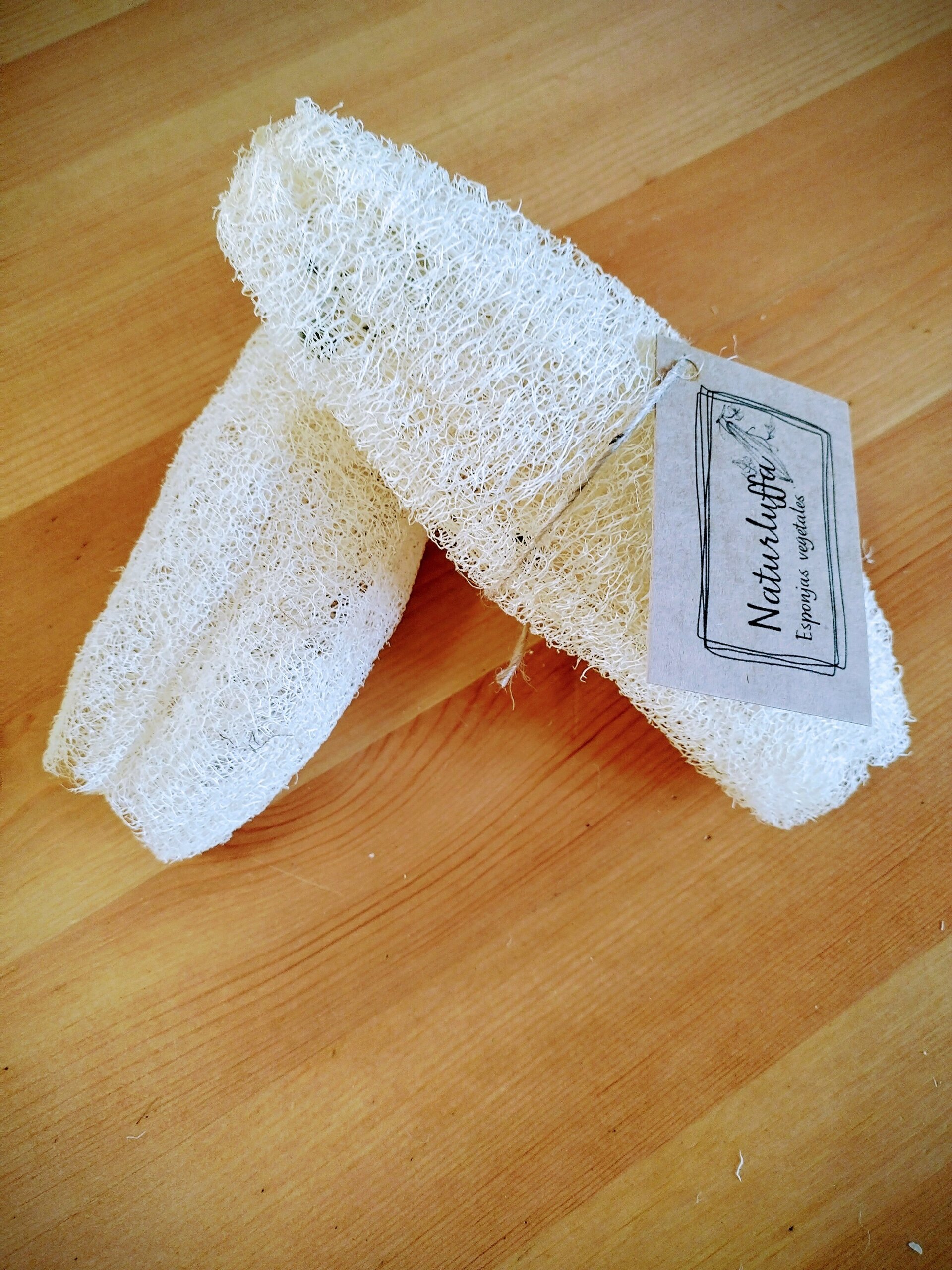 Esponja vegetal de luffa para pieles sensibles. Pack de 2 unidades. - 3